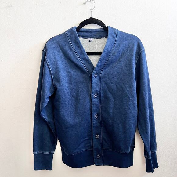 UNIQLO Blue Cardigan Minimalist Casual Vintage Cozy Streetwear Preppy Unisex XS - Picture 1 of 6